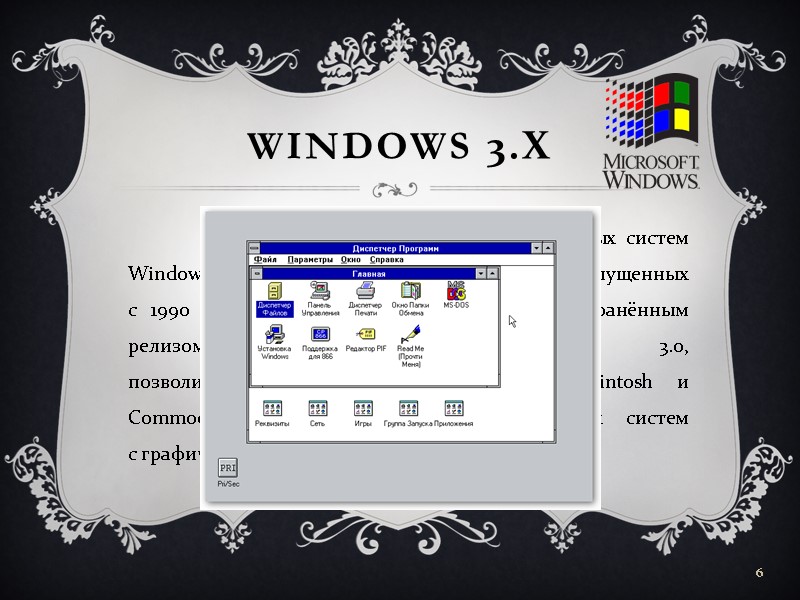 Общее название поколения операционных систем Windows от компании Microsoft, выпущенных с 1990 по 1994